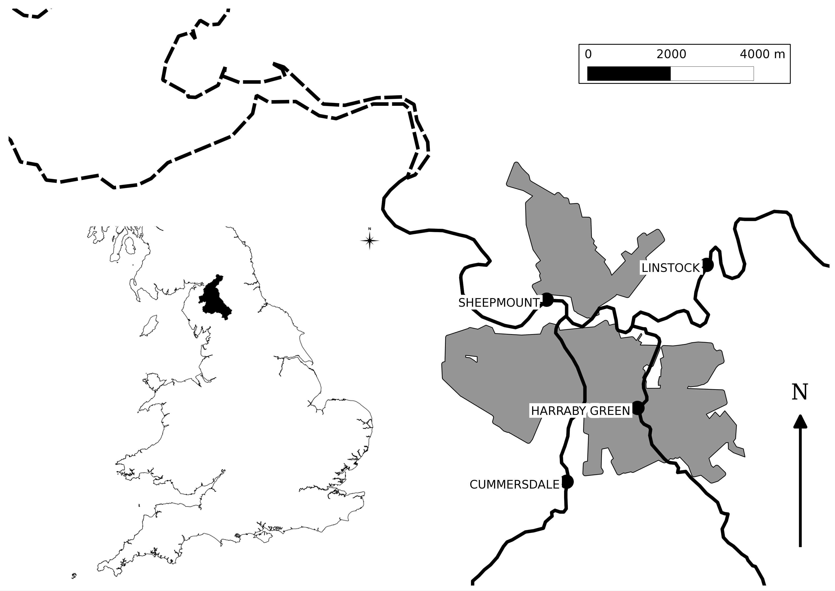 Map of the River Eden Catchment